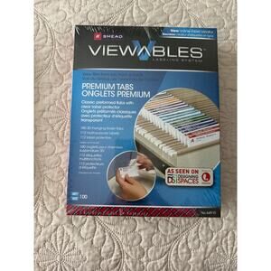 Smead Viewables Labeling System Premium 3D Hanging Tabs 100CT #64910- New Sealed
